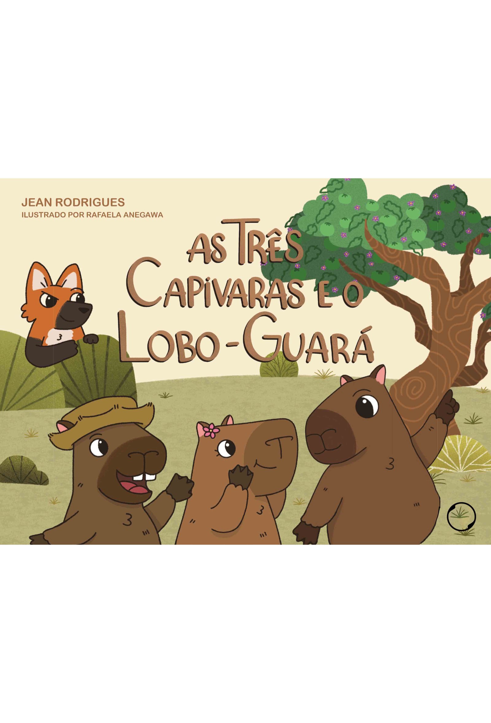Três capivaras e o lobo-guará